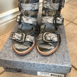 TODAY 🔥 ONLY FREEBIRDS VIOLET sandals size  8 NIB stone multi